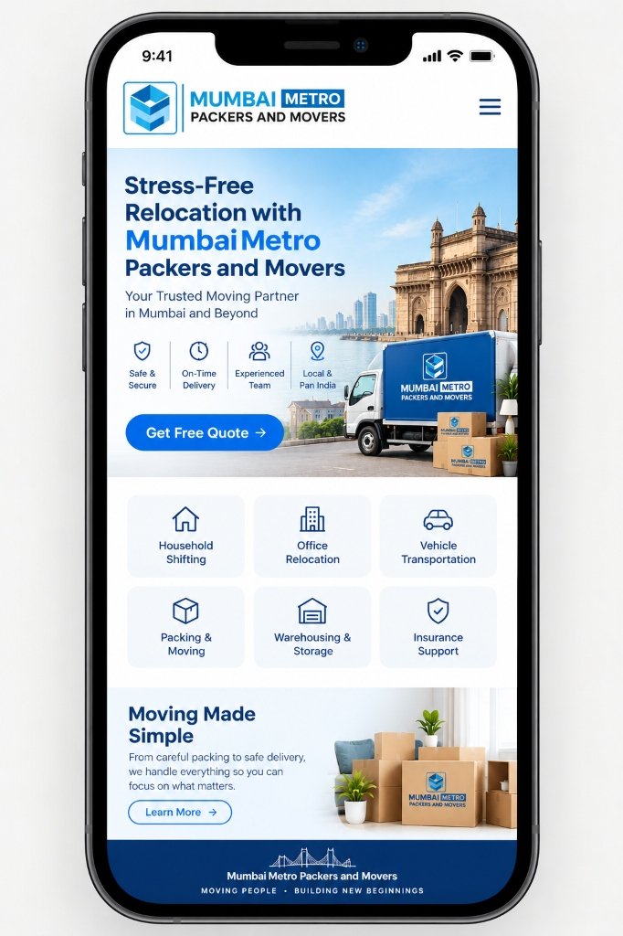 Mumbai Metro Packers and Movers Mobile App
